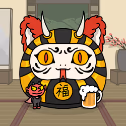 Neko Daruma #247