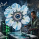 Mahesh Pillai, a man who runs a painting robot in a Long Island City studio #7198