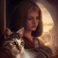 A GIRL N HER CAT #006