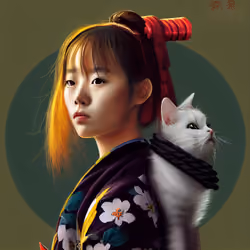 A GIRL N HER CAT #005