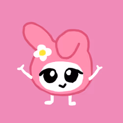 happy pink rabbit retart