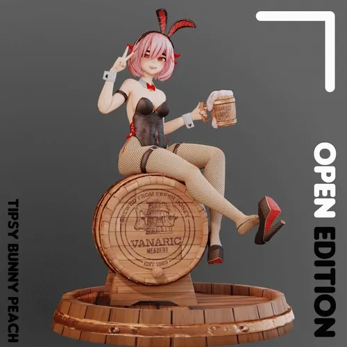 「1」I did the ahe-pose because my friend tricked me into drinking a fine aged mead from Vanaric meadery, now I feel embarrassed cosplaying as a classic bunny on top of a barrel minted as NFT
