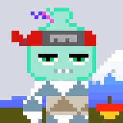 A Happy Nounish Year 2023 Mitama-Neongreen #207