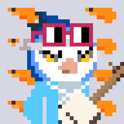 A Happy Nounish Year 2023 Narukami-Rosy-faced lovebird(blue) #2205