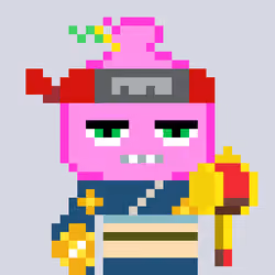 A Happy Nounish Year 2023 Mitama-Neonpink #5348