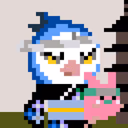 A Happy Nounish Year 2023 Narukami-Rosy-faced lovebird(blue) #1382