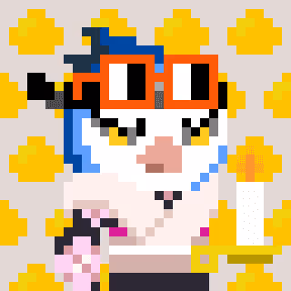 A Happy Nounish Year 2023 Narukami-Rosy-faced lovebird(blue) #1428