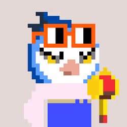 A Happy Nounish Year 2023 Narukami-Rosy-faced lovebird(blue) #1829