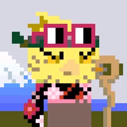 A Happy Nounish Year 2023 Narukami-Yellow budgie #6491