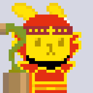 A Happy Nounish Year 2023 Luna-Neon yellow #1228