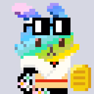 A Happy Nounish Year 2023 Luna-Rainbow #7408