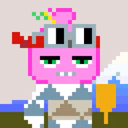 A Happy Nounish Year 2023 Mitama-Neonpink #10123