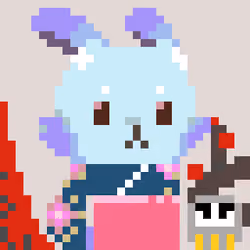 A Happy Nounish Year 2023 Luna-Cottoncandy blue #4602