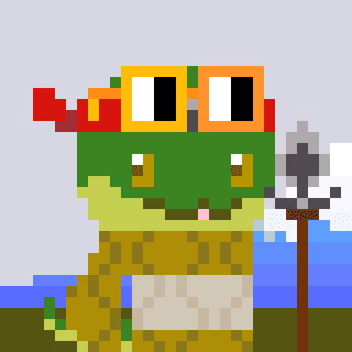 A Happy Nounish Year 2023 Orochi-Cute little greenie #5380