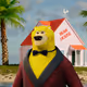 6986