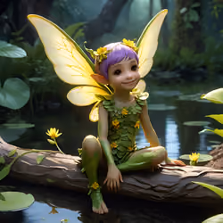 cute pixie boy over forest pond jkt Pl 001