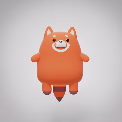 Red Panda Plush Pillow