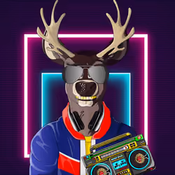 Retrowave deer #3022