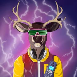 Retrowave deer #180