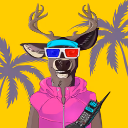 Retrowave deer #1131