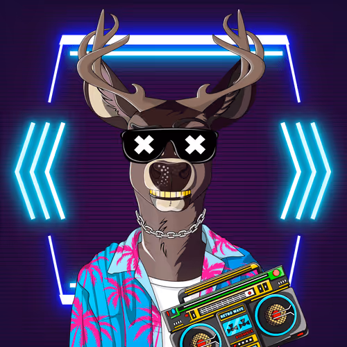 Retrowave deer #3098