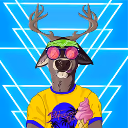 Retrowave deer #3188