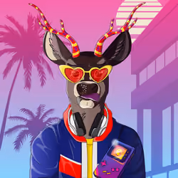 Retrowave deer #3226