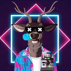 Retrowave deer #418