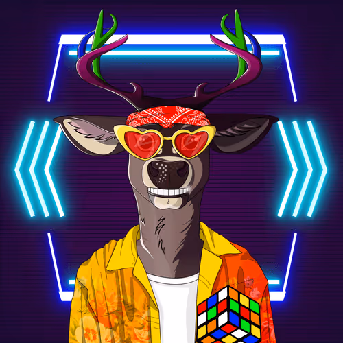 Retrowave deer #2098