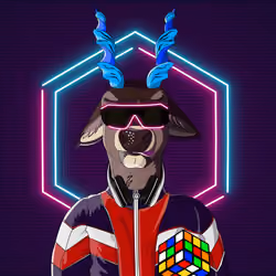 Retrowave deer #3052