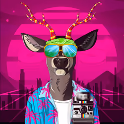 Retrowave deer #1554