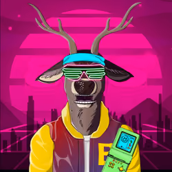 Retrowave deer #1784