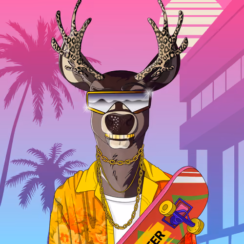 Retrowave deer #3026