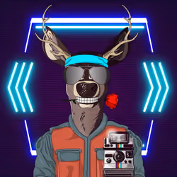 Retrowave deer #3417