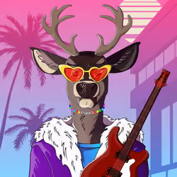 Retrowave deer #2952