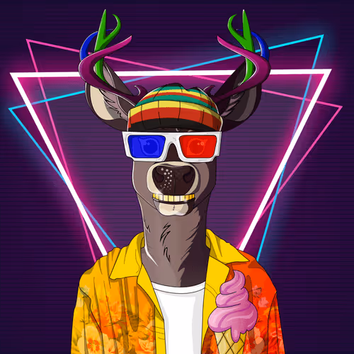 Retrowave deer #2217