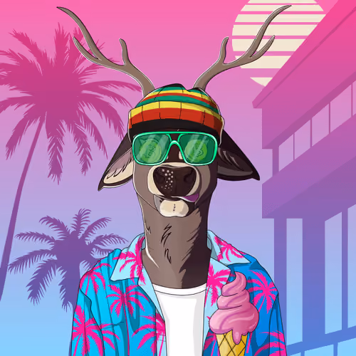 Retrowave deer #3332