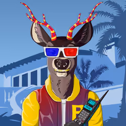 Retrowave deer #2439