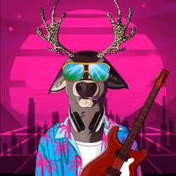 Retrowave deer #2223