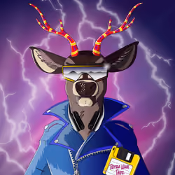 Retrowave deer #3231