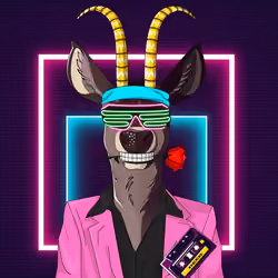 Retrowave deer #2222