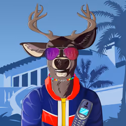 Retrowave deer #517