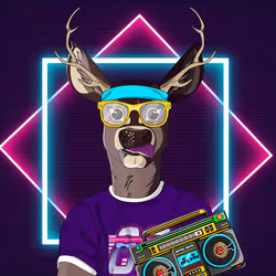 Retrowave deer #2316