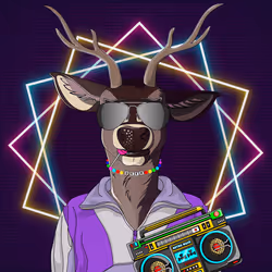 Retrowave deer #3251