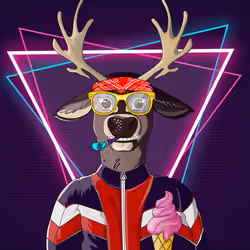 Retrowave deer #1245