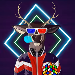 Retrowave deer #2228