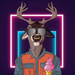 Retrowave deer #1265