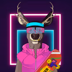 Retrowave deer #2407