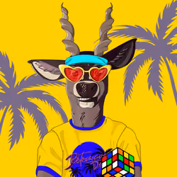 Retrowave deer #3108