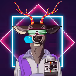 Retrowave deer #3216
